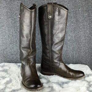 Frye Melissa Button Tall Leather Riding Boots Size 6B